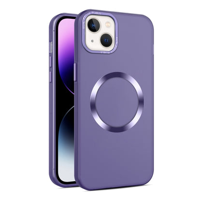 For iPhone 15 Plus CD Texture MagSafe Frosted Translucent Phone Case(Dark Purple) - iPhone 15 Plus Cases by PMC Jewellery | Online Shopping South Africa | PMC Jewellery