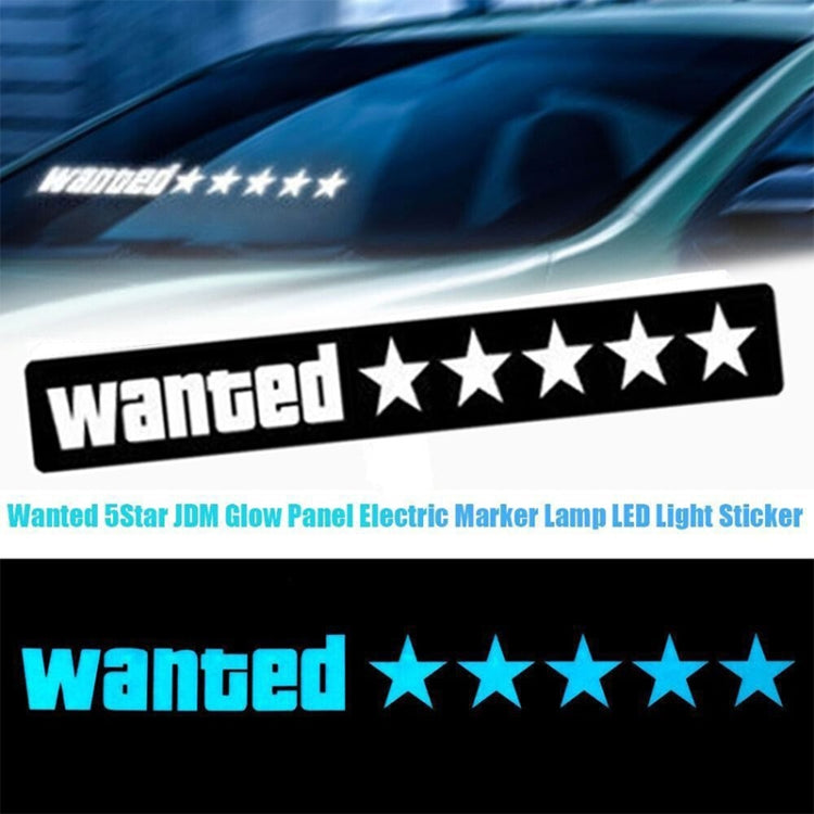 EL Luminous Car Stickers Cold Light Car Stickers Car Luminous Pattern Decoration(Wanted Red) - Decorative Sticker by PMC TechLife | Online Shopping South Africa | PMC TechLife | Buy Now Pay Later Mobicred