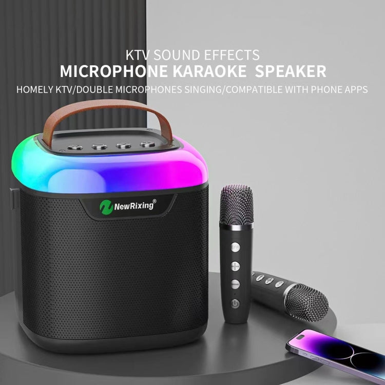 New RiXing NR8805 TWS Portable Smart Bluetooth Speaker with RGB Lighting(White) - Desktop Speaker by NewRixing | Online Shopping South Africa | PMC Jewellery | Buy Now Pay Later Mobicred