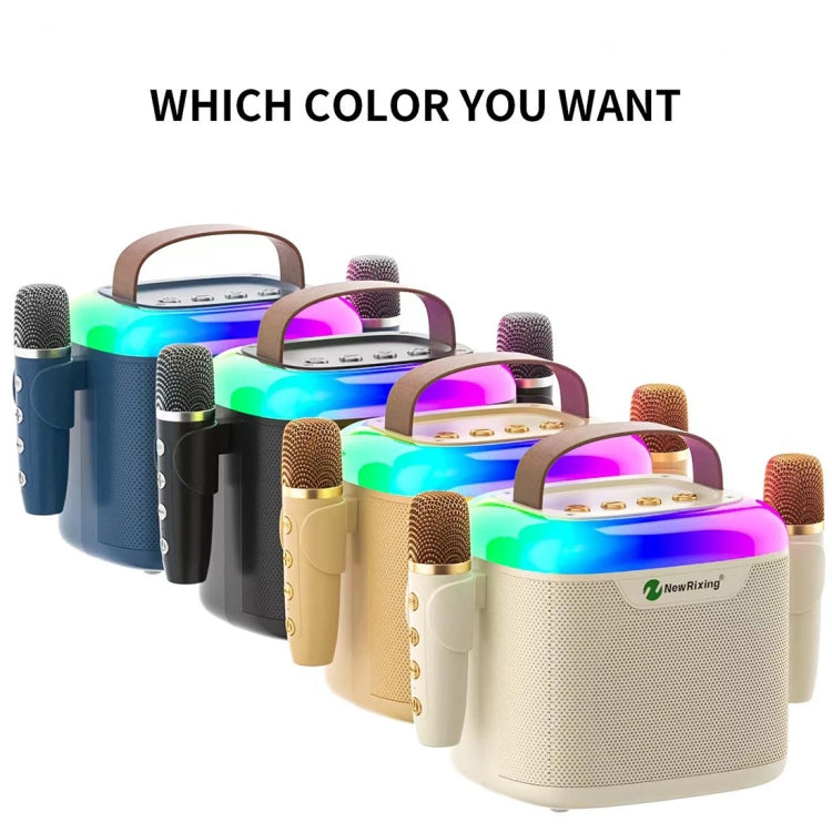New RiXing NR8805 TWS Portable Smart Bluetooth Speaker with RGB Lighting(Blue) - free shipping - PMC Jewellery - Order now!
