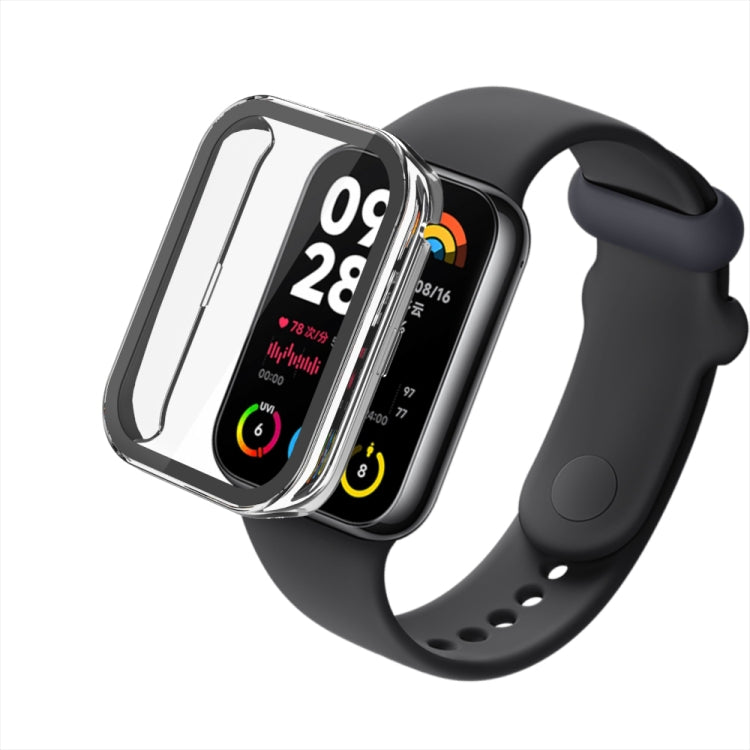 For Xiaomi Mi Band 8 Pro PC + Tempered Film Integrated Watch Protective Case(Transparent) - Watch Cases by PMC TechLife | Online Shopping South Africa | PMC TechLife | Buy Now Pay Later Mobicred