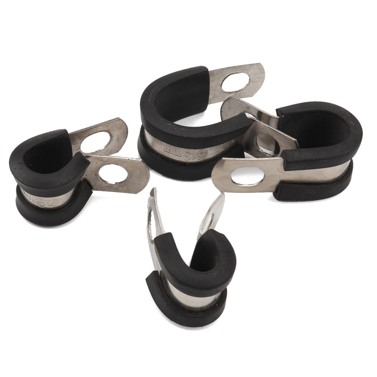 52 PCS Car Rubber Cushion Pipe Clamps Stainless Steel Clamps - Booster Cable & Clip by PMC Jewellery | Online Shopping South Africa | PMC Jewellery | Buy Now Pay Later Mobicred