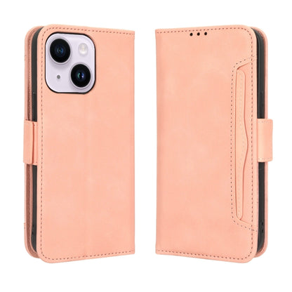 For iPhone 16 Pro Max Skin Feel Calf Texture Card Slots Leather Phone Case(Pink) - iPhone 16 Pro Max Cases by PMC Jewellery | Online Shopping South Africa | PMC Jewellery | Buy Now Pay Later Mobicred