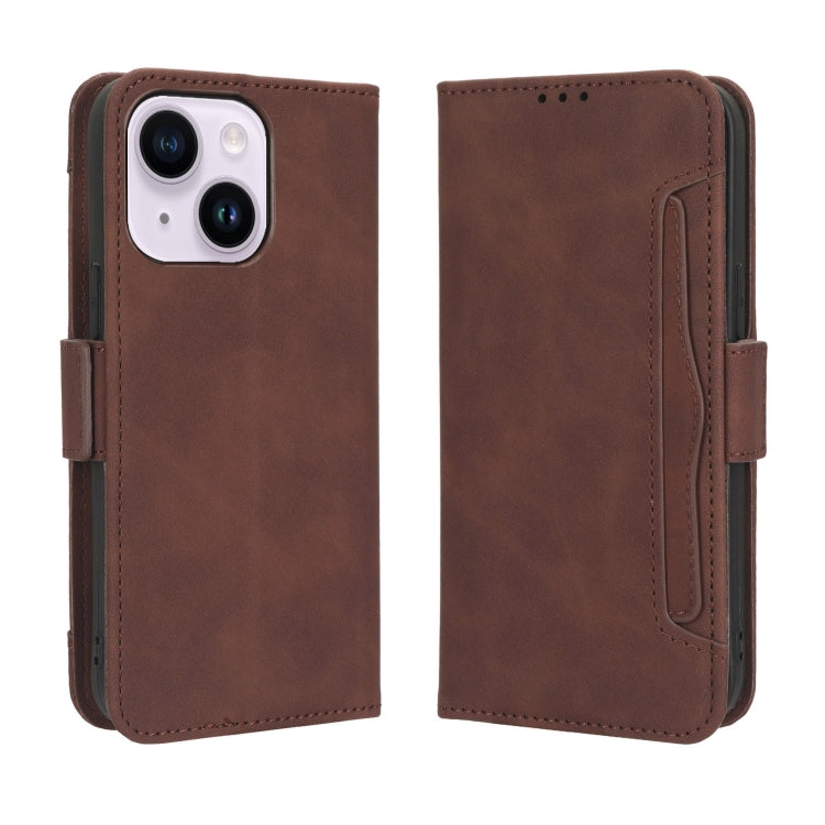 For iPhone 16 Pro Skin Feel Calf Texture Card Slots Leather Phone Case(Brown) - iPhone 16 Pro Cases by PMC Jewellery | Online Shopping South Africa | PMC Jewellery | Buy Now Pay Later Mobicred