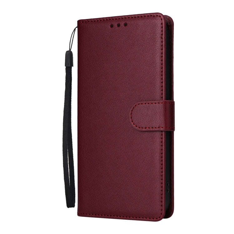 For iPhone 16 Pro Multifunctional Horizontal Flip Leather Phone Case with Three Card Slots(Wine Red) - iPhone 16 Pro Cases by PMC Jewellery | Online Shopping South Africa | PMC Jewellery | Buy Now Pay Later Mobicred