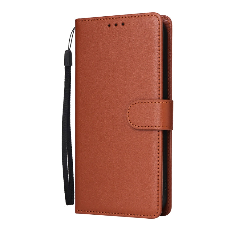 For iPhone 16 Pro Max Multifunctional Horizontal Flip Leather Phone Case with Three Card Slots(Brown) - iPhone 16 Pro Max Cases by PMC Jewellery | Online Shopping South Africa | PMC Jewellery | Buy Now Pay Later Mobicred