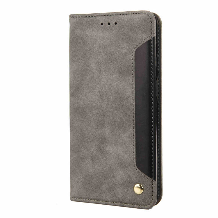 For iPhone 16 Pro Max Skin Feel Splicing Leather Phone Case(Grey) - iPhone 16 Pro Max Cases by PMC Jewellery | Online Shopping South Africa | PMC Jewellery | Buy Now Pay Later Mobicred