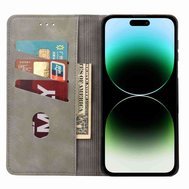 For iPhone 16 Pro Max Skin Feel Splicing Leather Phone Case(Grey) - iPhone 16 Pro Max Cases by PMC Jewellery | Online Shopping South Africa | PMC Jewellery | Buy Now Pay Later Mobicred