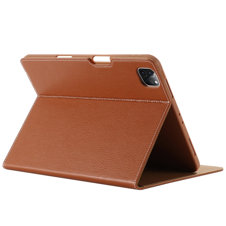 For iPad Pro 11 inch (2020) GEBEI PU+TPU Horizontal Flip Protective Tablet Case with Holder & Card Slots(Brown) - free shipping - PMc TechLife - Order now!