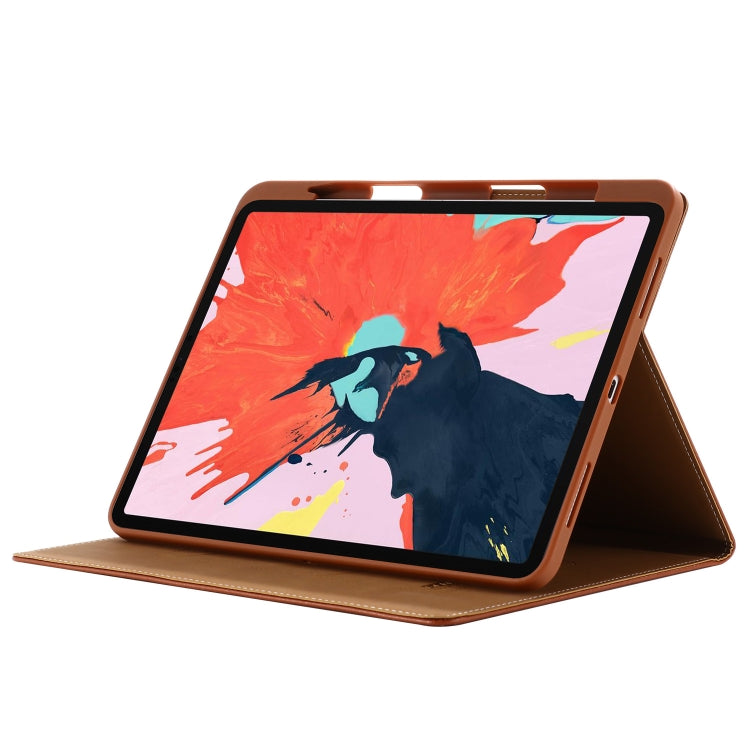For iPad Pro 11 inch (2020) GEBEI PU+TPU Horizontal Flip Protective Tablet Case with Holder & Card Slots(Brown) - free shipping - PMc TechLife - Order now!