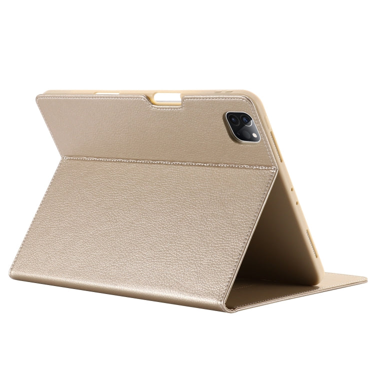 For iPad Pro 11 inch (2020) GEBEI PU+TPU Horizontal Flip Protective Tablet Case with Holder & Card Slots(Gold) - free shipping - PMc TechLife - Order now!