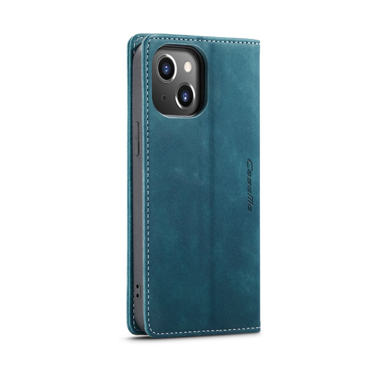 For iPhone 15 Plus CaseMe 013 Multifunctional Horizontal Flip Leather Phone Case(Blue) - iPhone 15 Plus Cases by CaseMe | Online Shopping South Africa | PMC Jewellery | Buy Now Pay Later Mobicred