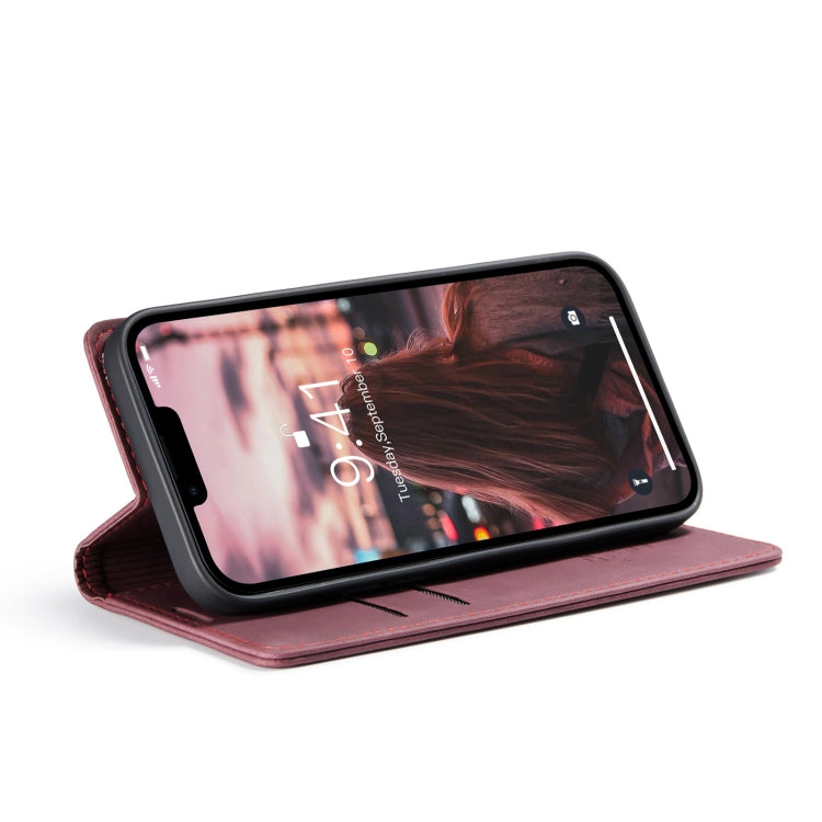 For iPhone 15 CaseMe 013 Multifunctional Horizontal Flip Leather Phone Case(Wine Red) - free shipping - PMC Jewellery - Order now!