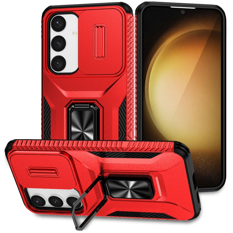 For Samsung Galaxy S24 5G / S25 5G Sliding Camshield Holder Phone Case(Red) - Galaxy S24 5G Cases by PMC Jewellery | Online Shopping South Africa | PMC Jewellery | Buy Now Pay Later Mobicred