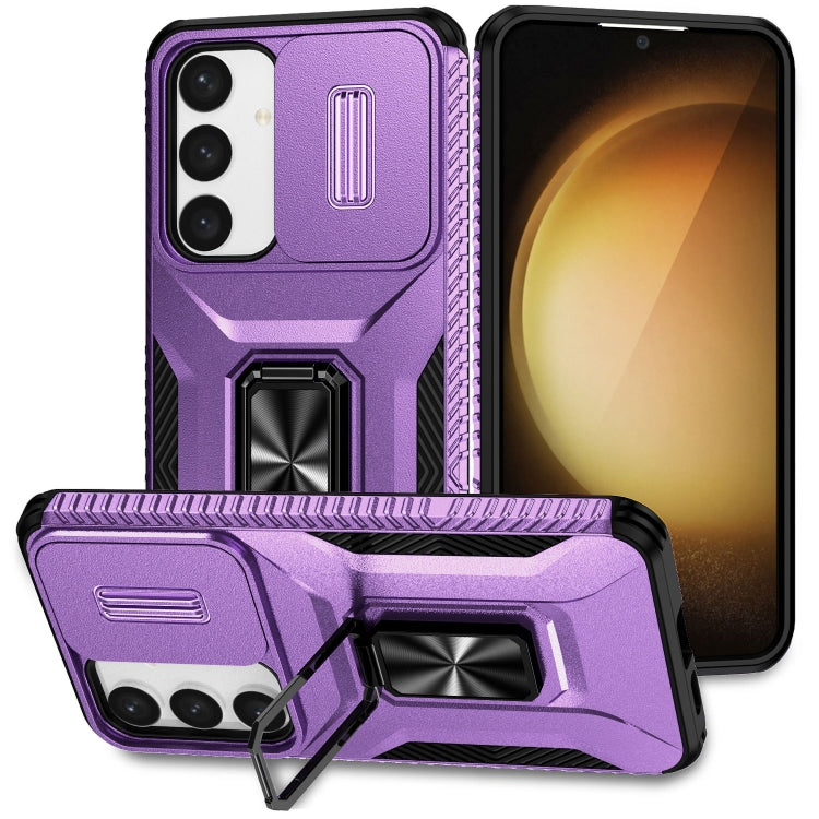 For Samsung Galaxy S24 5G / S25 5G Sliding Camshield Holder Phone Case(Purple) - Galaxy S24 5G Cases by PMC Jewellery | Online Shopping South Africa | PMC Jewellery | Buy Now Pay Later Mobicred