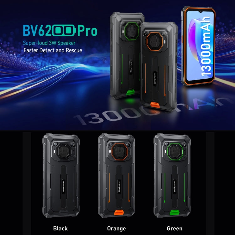 Blackview BV6200 Pro, 6GB+128GB, IP68/IP69K/MIL-STD-810H, 6.56 inch Android 13 MediaTek Helio P35 Octa Core, Network: 4G, OTG(Orange) - free shipping - PMC TechLife - Order now!