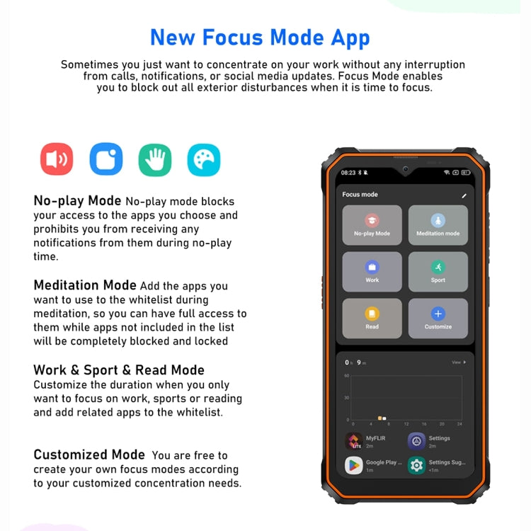 Blackview BV6200 Pro, 6GB+128GB, IP68/IP69K/MIL-STD-810H, 6.56 inch Android 13 MediaTek Helio P35 Octa Core, Network: 4G, OTG(Orange) - free shipping - PMC TechLife - Order now!