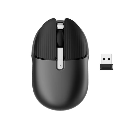 HXSJ M106 2.4GHZ 1600dpi Single-mode Wireless Mouse USB Rechargeable(Black) - Wireless Mice by HXSJ | Online Shopping South Africa | PMC Jewellery | Buy Now Pay Later Mobicred