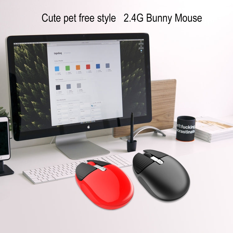 HXSJ M106 2.4GHZ 1600dpi Single-mode Wireless Mouse USB Rechargeable(Black) - Wireless Mice by HXSJ | Online Shopping South Africa | PMC Jewellery | Buy Now Pay Later Mobicred