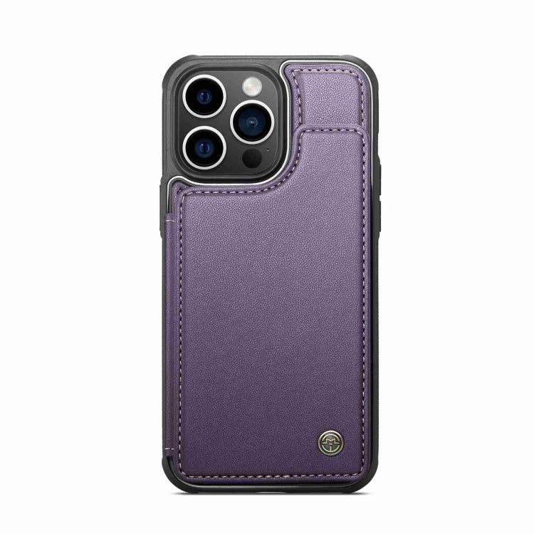 For iPhone 15 Pro CaseMe C22 Card Slots Holder RFID Anti-theft Phone Case(Purple) - iPhone 15 Pro Cases by CaseMe | Online Shopping South Africa | PMC Jewellery | Buy Now Pay Later Mobicred