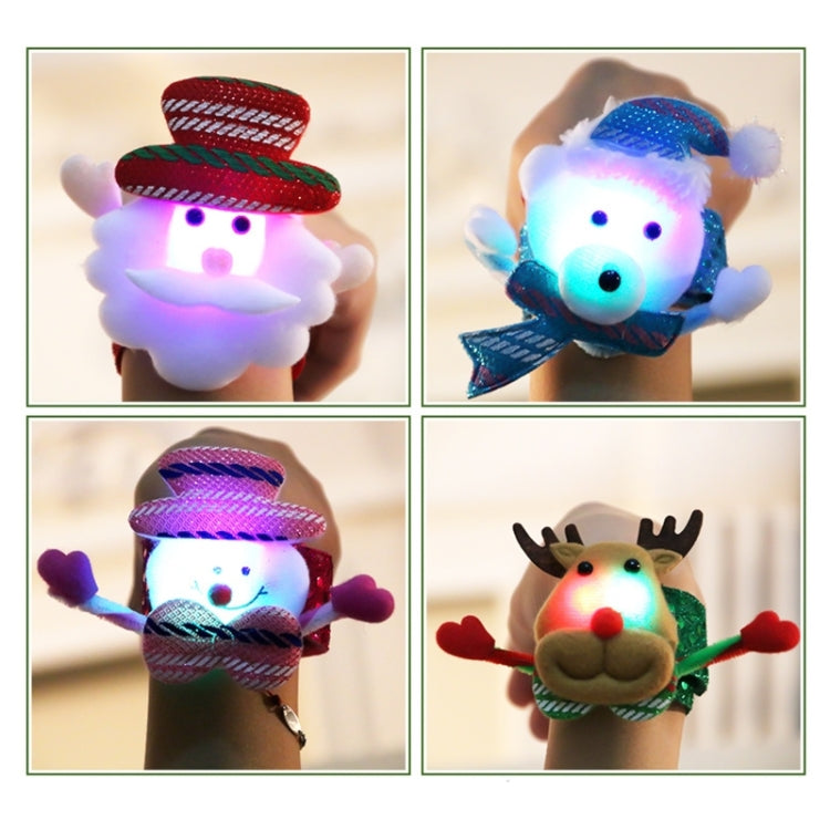 Santa Style Flash Light Merry Christmas Slap Pat Circle Wristband(Sequins Light Snowman) - Christmas Wearable Decoration by PMC TechLife | Online Shopping South Africa | PMC TechLife | Buy Now Pay Later Mobicred