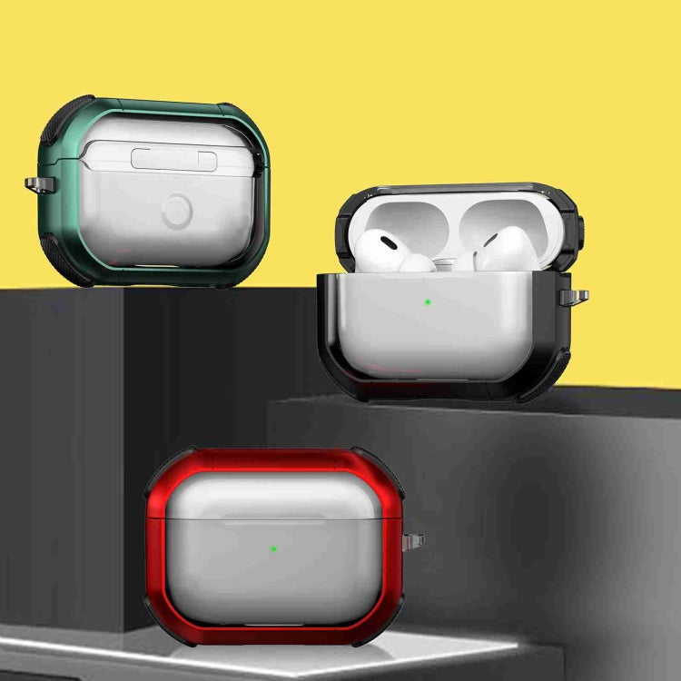 For AirPods 2 / 1 Thunder Transparent Armor Wireless Earphones Protective Case(Blue) - For AirPods 1/2 by PMC Jewellery | Online Shopping South Africa | PMC Jewellery | Buy Now Pay Later Mobicred
