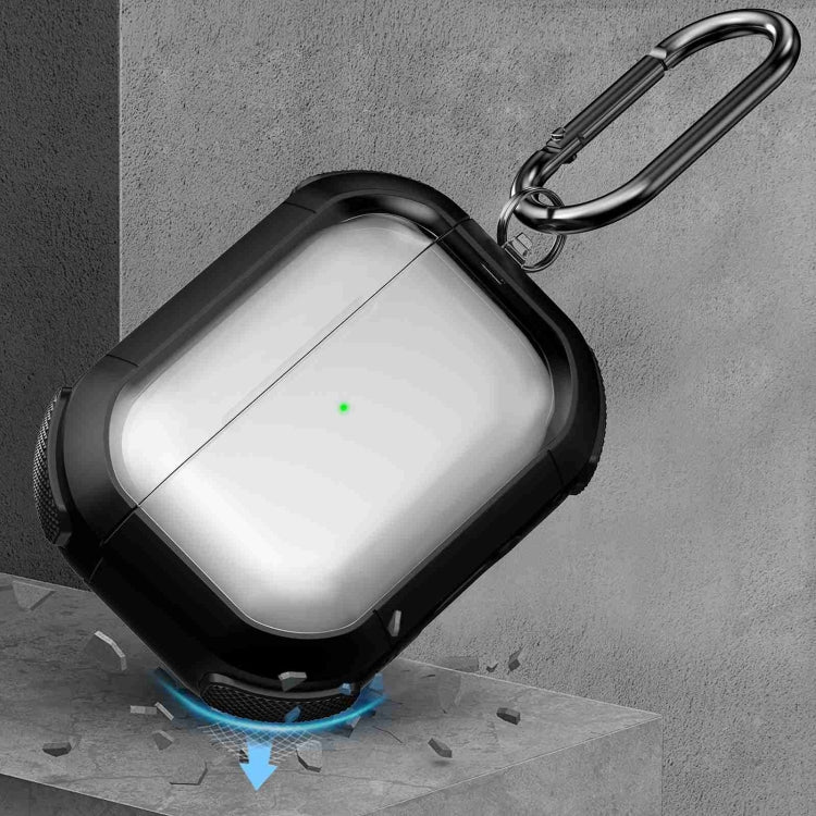 For AirPods 2 / 1 Thunder Transparent Armor Wireless Earphones Protective Case(Yellow) - free shipping - PMC Jewellery - Order now!