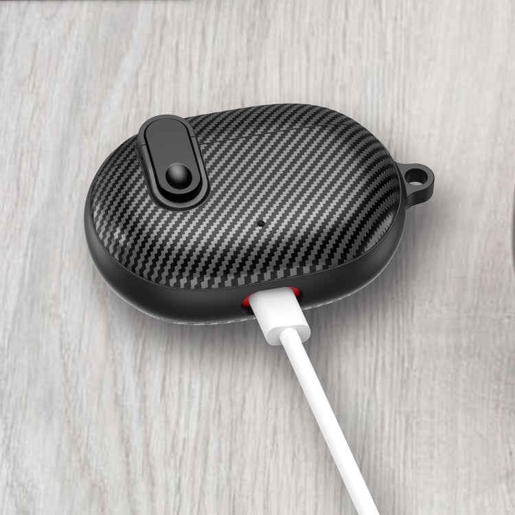For Beats Studio Buds Switch Carbon Fiber Wireless Earphones Protective Case(Black White) - Other Case by PMC Jewellery | Online Shopping South Africa | PMC Jewellery | Buy Now Pay Later Mobicred