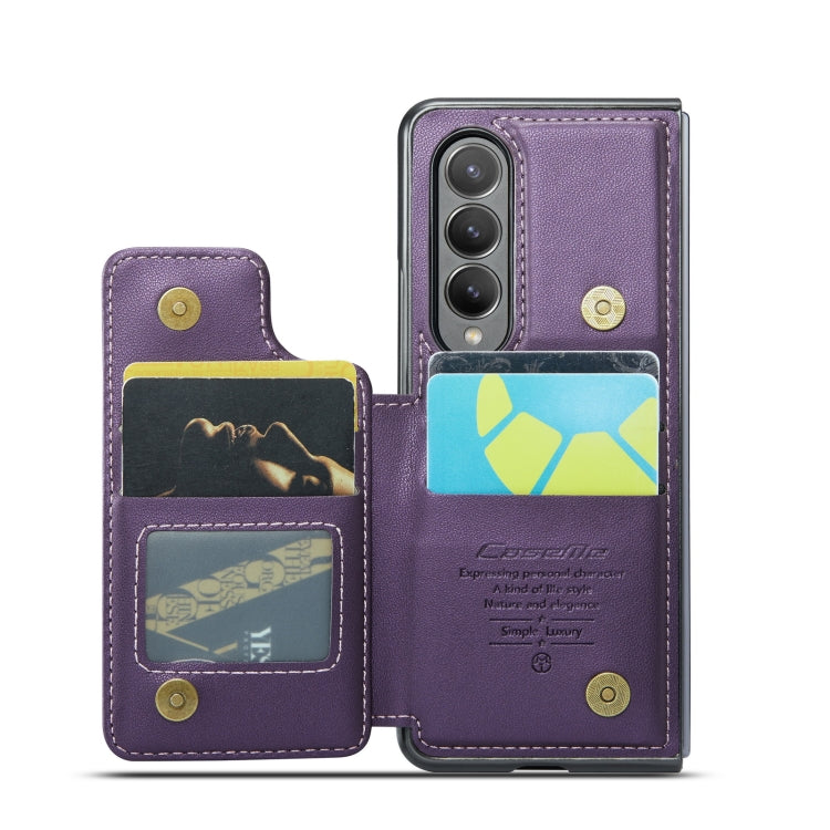 For Samsung Galaxy Z Fold3 5G CaseMe C22 PC+TPU Business Style RFID Anti-theft Leather Phone Case(Purple) - Galaxy Phone Cases by CaseMe | Online Shopping South Africa | PMC Jewellery | Buy Now Pay Later Mobicred