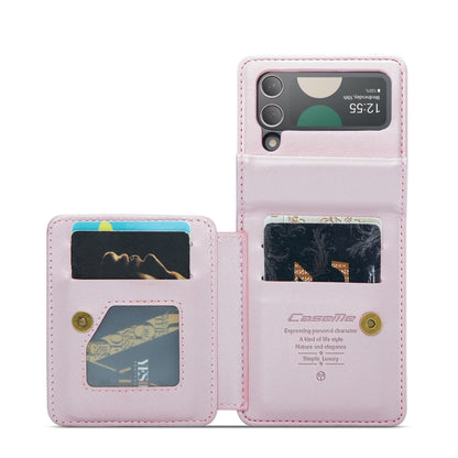 For Samsung Galaxy Z Flip4 5G CaseMe C22 PC+TPU Business Style RFID Anti-theft Leather Phone Case(Pink) - Galaxy Z Flip4 5G Cases by CaseMe | Online Shopping South Africa | PMC Jewellery | Buy Now Pay Later Mobicred