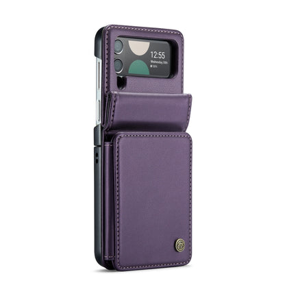 For Samsung Galaxy Z Flip4 5G CaseMe C22 PC+TPU Business Style RFID Anti-theft Leather Phone Case(Purple) - Galaxy Z Flip4 5G Cases by CaseMe | Online Shopping South Africa | PMC Jewellery | Buy Now Pay Later Mobicred