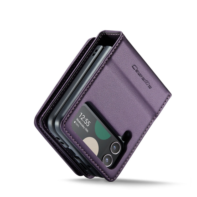 For Samsung Galaxy Z Flip4 5G CaseMe C22 PC+TPU Business Style RFID Anti-theft Leather Phone Case(Purple) - Galaxy Z Flip4 5G Cases by CaseMe | Online Shopping South Africa | PMC Jewellery | Buy Now Pay Later Mobicred