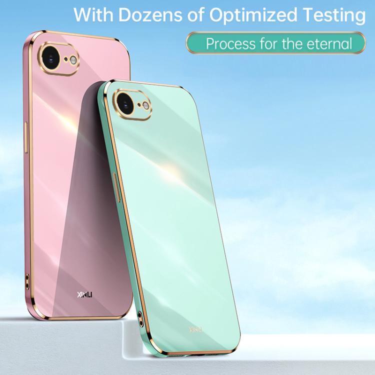 For iPhone 16e XINLI Straight Edge 6D Electroplate TPU Phone Case(Mint Green) - free shipping - PMc TechLife - Order now!