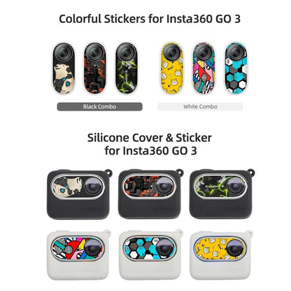 For Insta360 GO 3 Sunnylife Silicone Case Stickers Skin Wrap Lens Cover with Neck Strap(White) - Case & Bags by Sunnylife | Online Shopping South Africa | PMC Jewellery | Buy Now Pay Later Mobicred