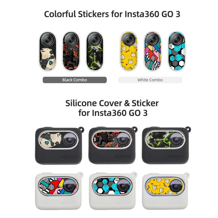 For Insta360 GO 3 Sunnylife Silicone Case Stickers Skin Wrap Lens Cover with Neck Strap(Black) - free shipping - PMC TechLife - Order now!
