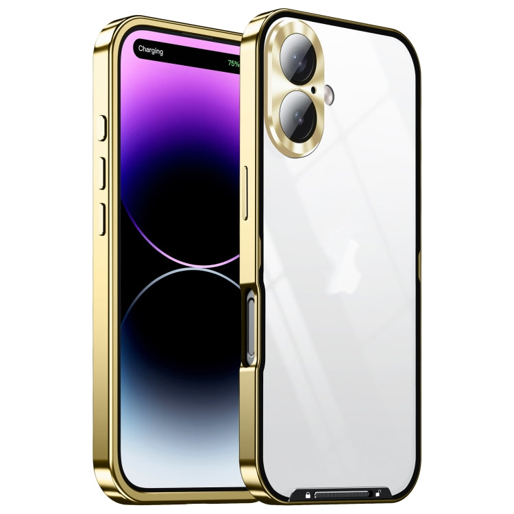 For iPhone 16 Plus Frosted Metal Phone Case(Gold) - iPhone 16 Plus Cases by PMC Jewellery | Online Shopping South Africa | PMC Jewellery | Buy Now Pay Later Mobicred