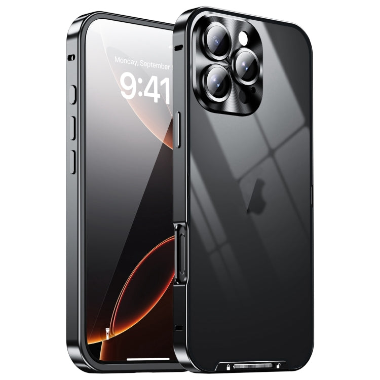 For iPhone 16 Pro Frosted Metal Phone Case(Black) - iPhone 16 Pro Cases by PMC Jewellery | Online Shopping South Africa | PMC Jewellery | Buy Now Pay Later Mobicred