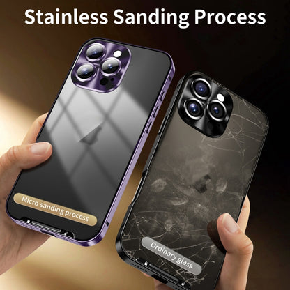 For iPhone 16 Pro Max Frosted Metal Phone Case(Purple) - iPhone 16 Pro Max Cases by PMC Jewellery | Online Shopping South Africa | PMC Jewellery | Buy Now Pay Later Mobicred