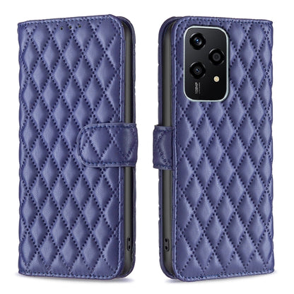 For Honor 200 Lite Global Diamond Lattice Wallet Flip Leather Phone Case(Blue) - Honor Cases by PMC Jewellery | Online Shopping South Africa | PMC Jewellery | Buy Now Pay Later Mobicred