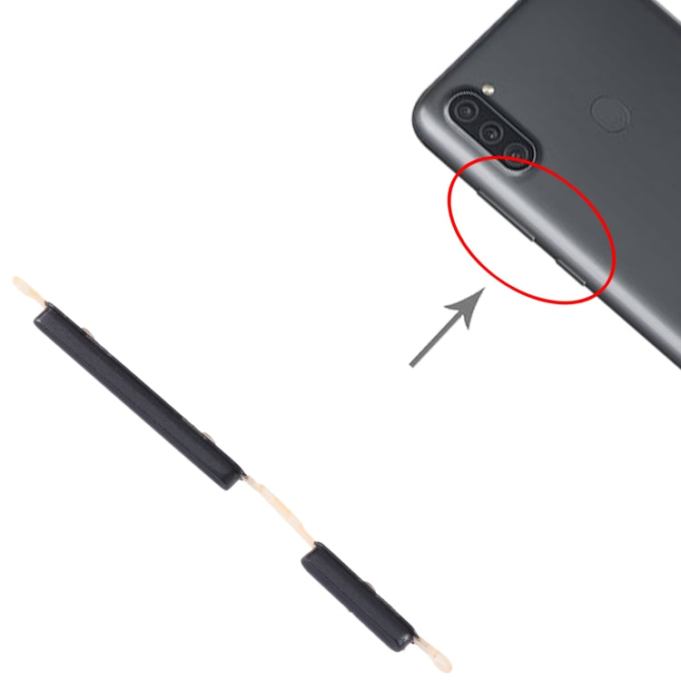 For Samsung Galaxy M11 SM-M115 10pcs Power Button + Volume Control Button(Black) - free shipping - PMc TechLife - Order now!