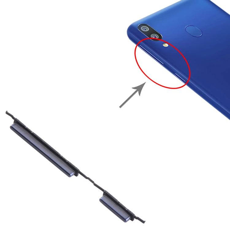 For Samsung Galaxy A10 SM-A105 10pcs Power Button + Volume Control Button(Black) - free shipping - PMc TechLife - Order now!