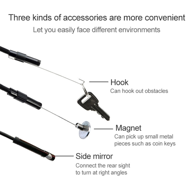 AN97 Waterproof Micro USB Endoscope Hard Tube Inspection Camera for Parts of OTG Function Android Mobile Phone, with 6 LEDs, Lens Diameter:7mm(Length: 10m) -  by PMC Jewellery | Online Shopping South Africa | PMC Jewellery | Buy Now Pay Later Mobicred