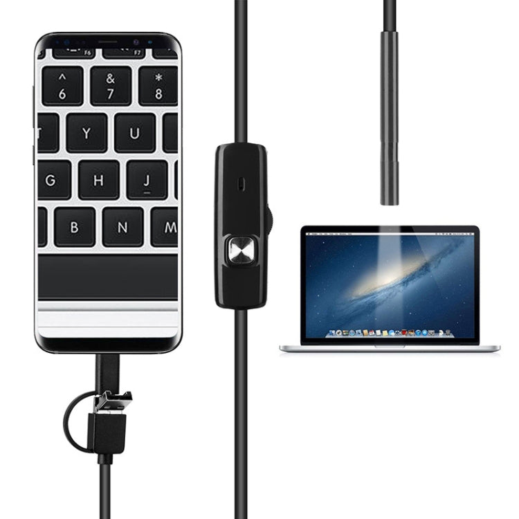AN100 3 in 1 IP67 Waterproof USB-C / Type-C + Micro USB + USB HD Endoscope Snake Tube Inspection Camera for Parts of OTG Function Android Mobile Phone, with 6 LEDs, Lens Diameter:7mm(Length: 2m) - free shipping - PMC Jewellery - Order now!
