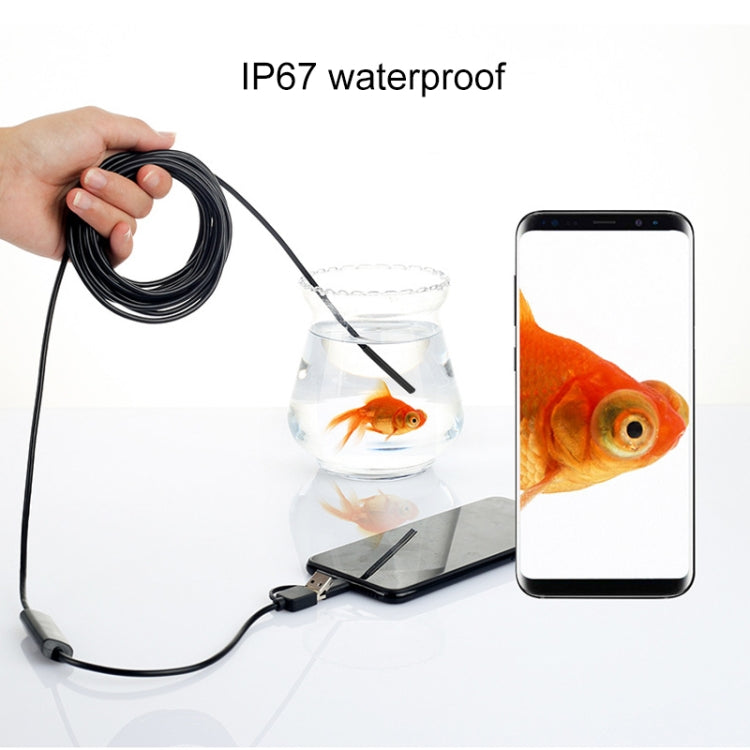 AN100 3 in 1 IP67 Waterproof USB-C / Type-C + Micro USB + USB HD Endoscope Snake Tube Inspection Camera for Parts of OTG Function Android Mobile Phone, with 6 LEDs, Lens Diameter:7mm(Length: 3.5m) -  by PMC Jewellery | Online Shopping South Africa | PMC Jewellery | Buy Now Pay Later Mobicred