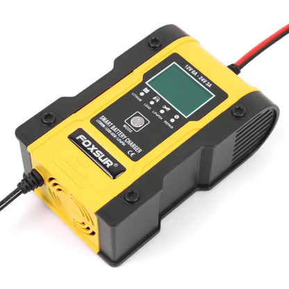 FOXSUR 12V-24V Car Motorcycle Repair Battery Charger AGM Charger Color:Yellow(UK Plug) - Battery Charger by FOXSUR | Online Shopping South Africa | PMC Jewellery | Buy Now Pay Later Mobicred