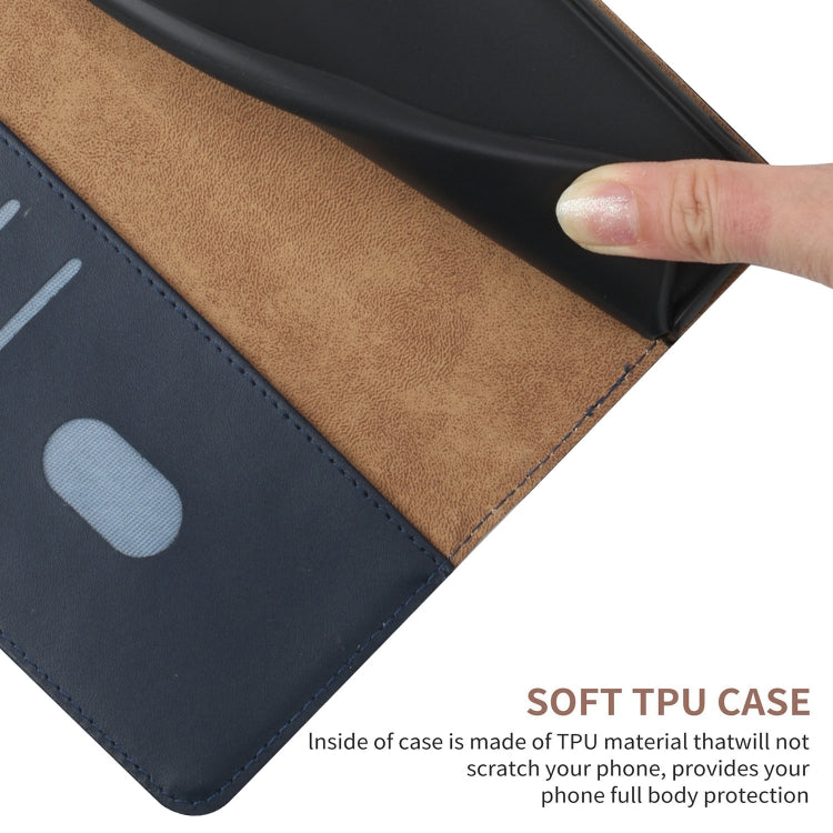 For Sony Xperia 5 V Genuine Leather Fingerprint-proof Horizontal Flip Phone Case(Blue) - Sony Cases by PMC TechLife | Online Shopping South Africa | PMC TechLife | Buy Now Pay Later Mobicred