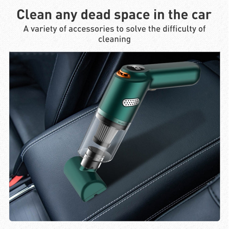 KBN-010 10000Pa Powerful Car Cordless Vacuum Cleaner Handheld Cleaning Tool, Spec:Deluxe Version(Dark Green) - Vacuum Cleaner by PMC Jewellery | Online Shopping South Africa | PMC Jewellery | Buy Now Pay Later Mobicred