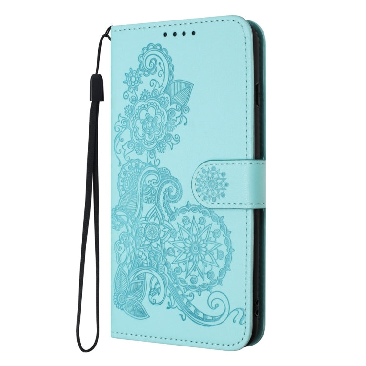 For Motorola Moto G Stylus 5G 2024 Datura Flower Embossed Flip Leather Phone Case(Light Blue) - Motorola Cases by PMC Jewellery | Online Shopping South Africa | PMC Jewellery | Buy Now Pay Later Mobicred