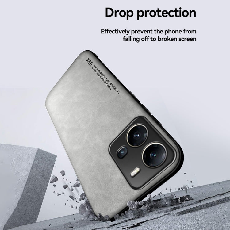 For vivo X100 Pro Skin Feel Magnetic Leather Back Phone Case(Blue) - X100 Pro Cases by PMC TechLife | Online Shopping South Africa | PMC TechLife