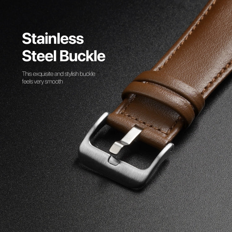 For Apple Watch SE 2023 40mm DUX DUCIS YS Series Genuine Leather Watch Band(Brown) - Watch Bands by DUX DUCIS | Online Shopping South Africa | PMC Jewellery | Buy Now Pay Later Mobicred